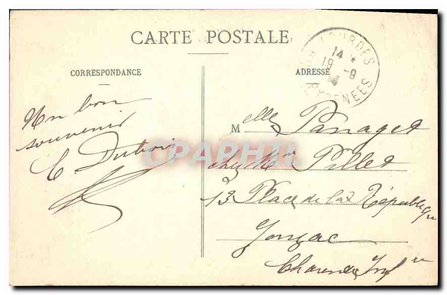 CPA Les Pyrenees Lourdes Station du Calvaine  — Verso