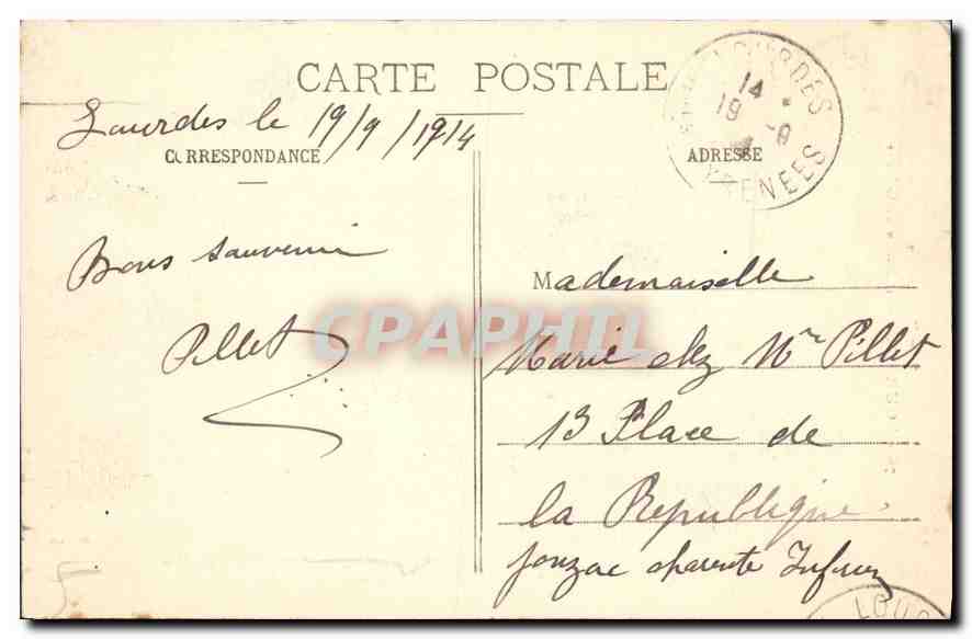 CPA Les Pyrenees Lourdes 12 Station du Calvaire  — Verso