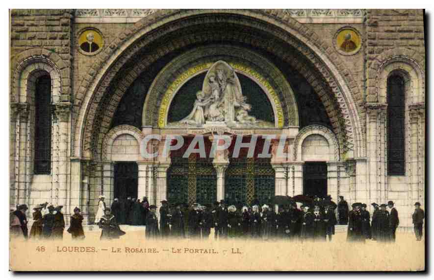 CPA Lourdes Le Rosaire Le Portail 