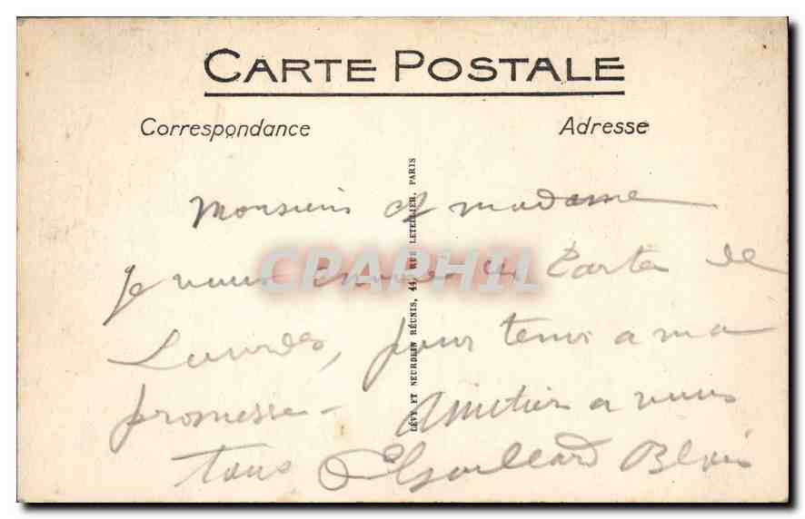 CPA Lourdes Le Rosaire Le Portail  — Verso