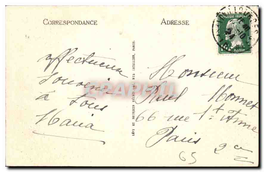 CPA Lourdes La Basilique et le Calvaire Breton  — Verso
