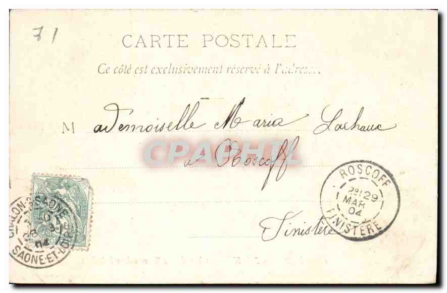 CPA Chalon Saone Chapelle des Dames Dominicaines  — Rückseite