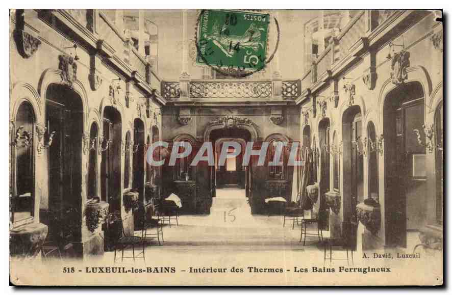 LUXEUIL-les-BAINS — Intérieur des Thermes — Les Bains Ferrugincux — A. David, Luxeuil
