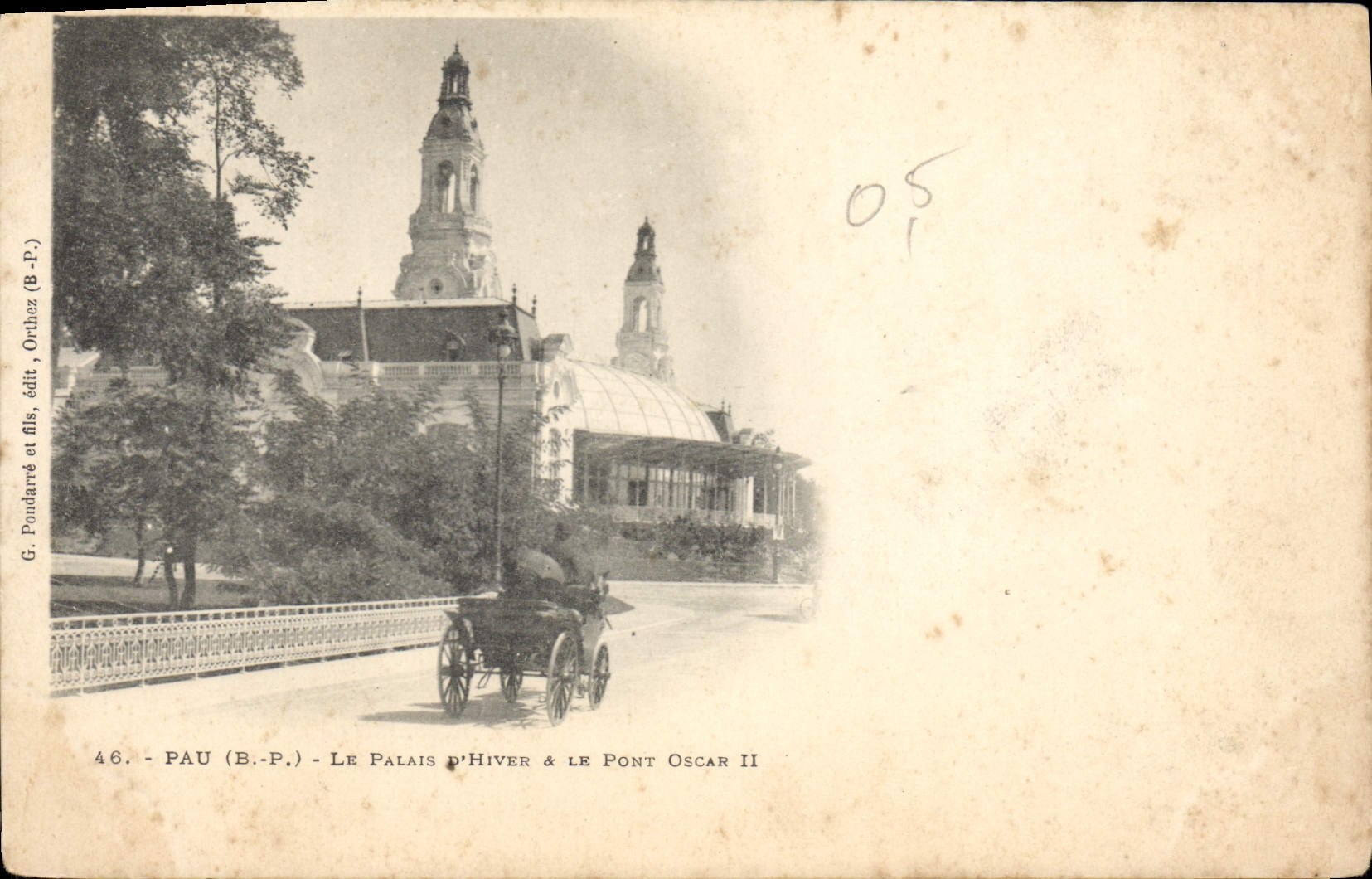 Pau (B.-P.) - Le Palais d'Hiver & le Pont Oscar II — G. Poudarré et fils, édit., Orthez (B.-P.)