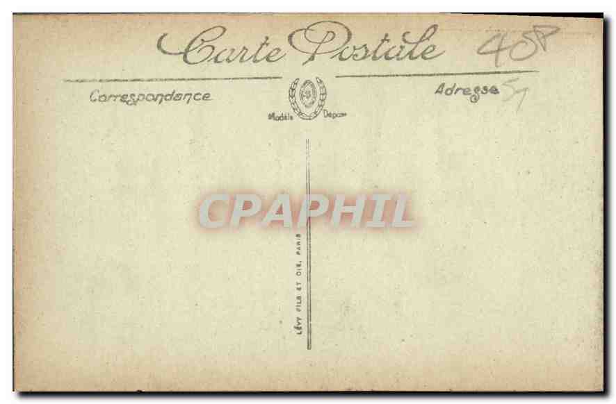 CPA Lille La Place de la Gare Tramways — Rückseite