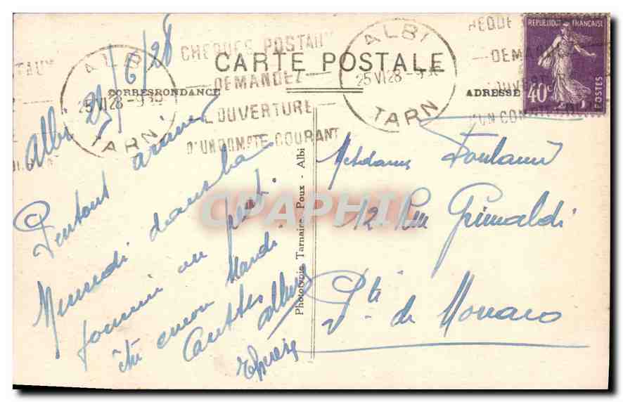 CPA Albi Cathedrale Saint Cecile Le Choeur du Jube  — Rückseite