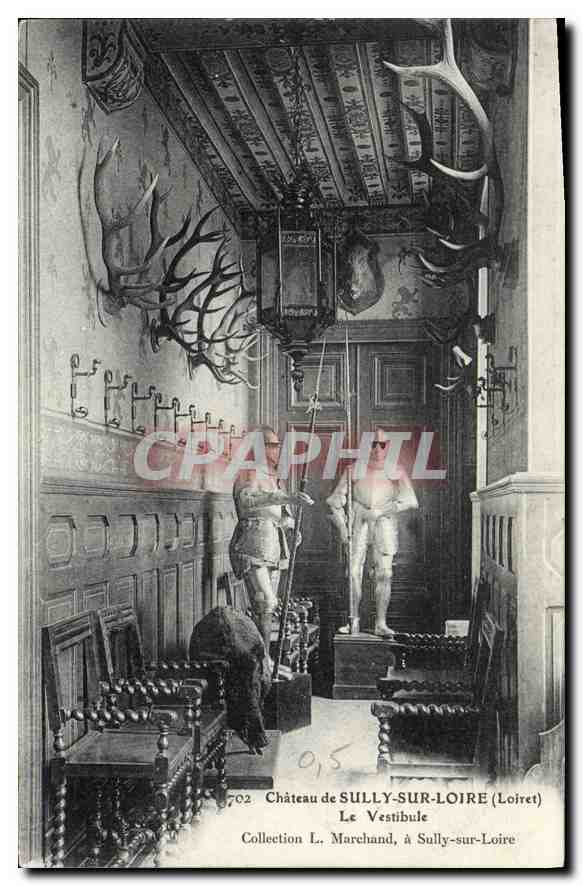 Château de SULLY-SUR-LOIRE (Loiret) — Le Vestibule — Collection L. Marchand, à Sully-sur-Loire