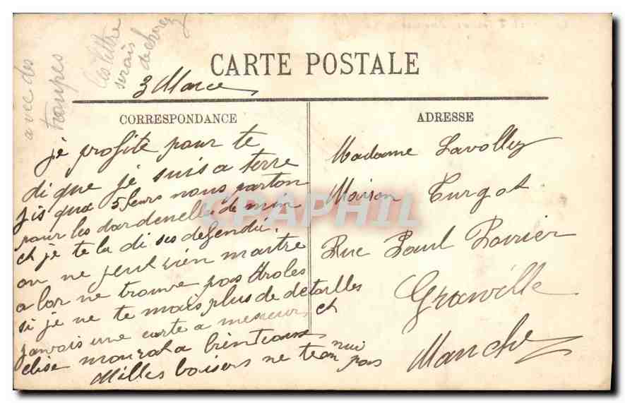 CPA De Marseille a Toulon en Aeroplane  — Rückseite