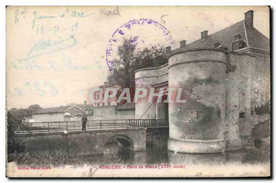 CPA Bergues Porte de Blerno XVII slecle 