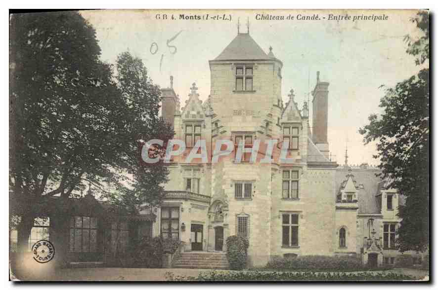 CPA Monts Chateau de Cande Entree principale 