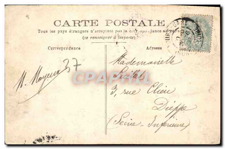 CPA Monts Chateau de Cande Entree principale  — Rückseite