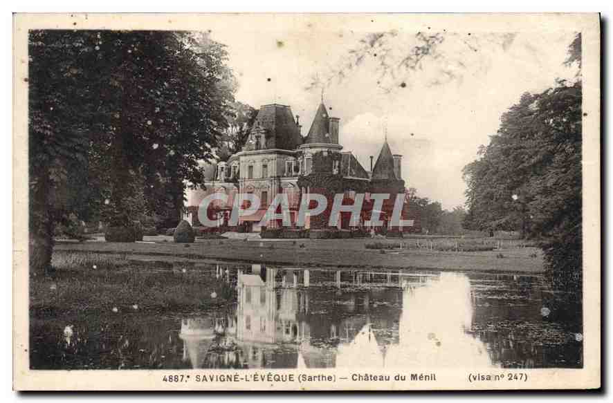 CPA Savigne L'Eveque Sarthe Chateau du Menil 