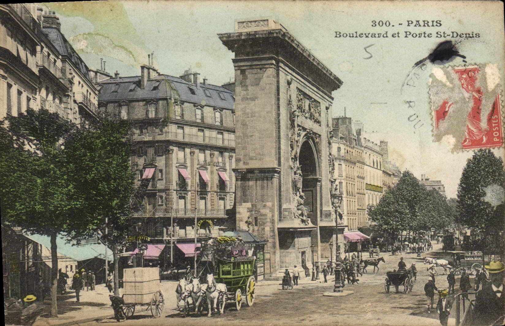 CPA Paris Boulevard et Porte St Denis 
