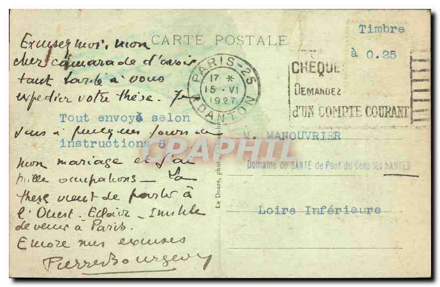 CPA Morgat La grotte de Romeo Au fond Pointe de Gador — Rückseite