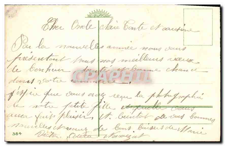 CPA Fantaisie Bonne Annee  — Verso