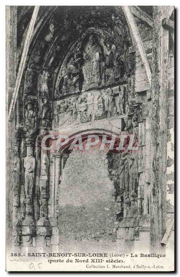 Saint-Benoît-sur-Loire — La Basilique (porte du Nord XIIIe siècle) — Collection L. Marchand, à Sully-s-Loire