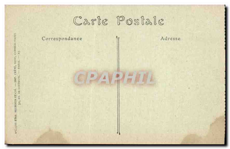 CPA Bourg Les Casernes Militaria — Rückseite