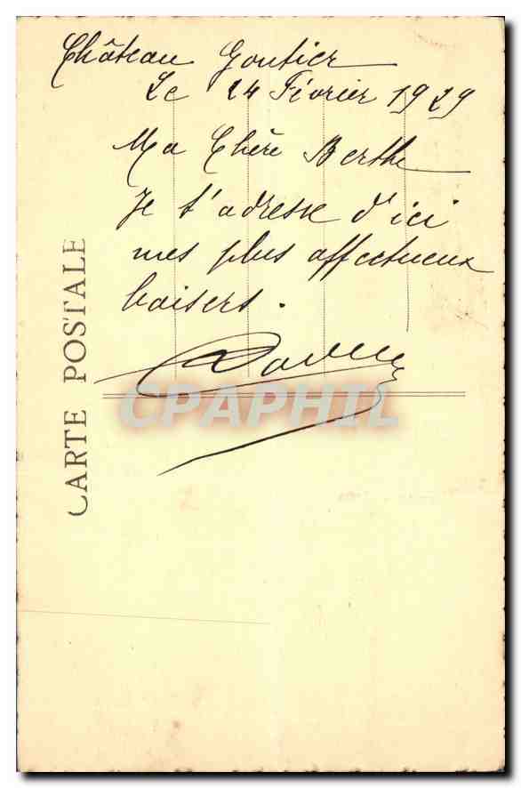 CPA Chateau Gontier Mayenne Hopital St Julien  — Rückseite