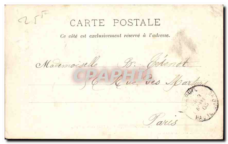 CPA Luxeuil les Bain Petit Pont dans le Parc — Verso