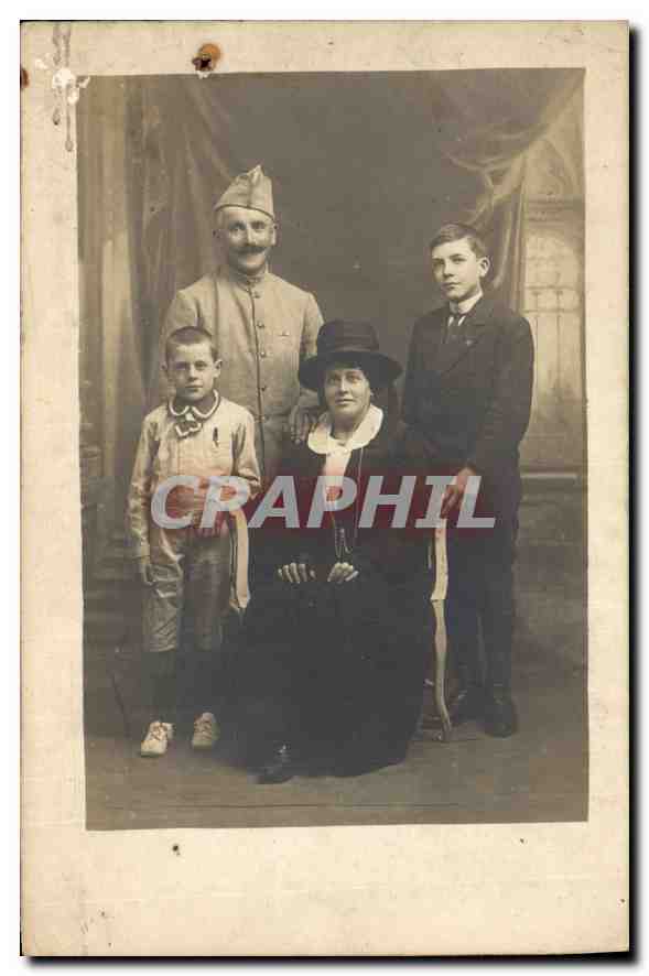 CARTE PHOTO Famille