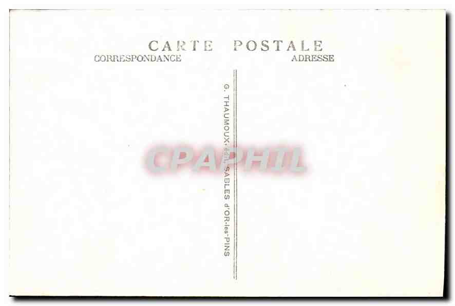 CPA Bretagne Environs de Saeles d'Or les Pins L'Entree du Fort Latatte — Rückseite