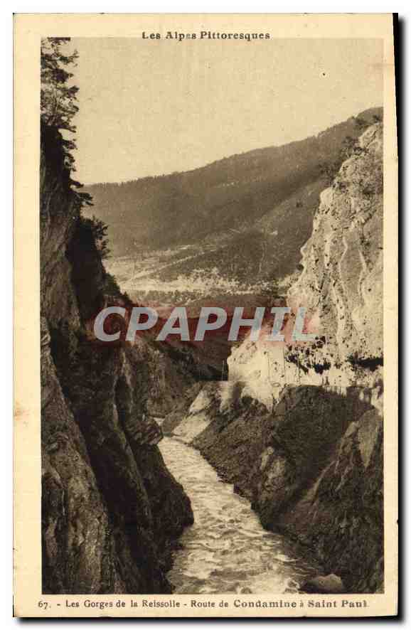 CPA Les Gorges de la Reissolle Route de Condamine a Saint Paul Les Alpes pittoresques