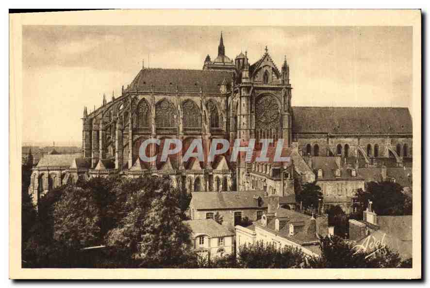CPA Le Mans La Cathedrale Saint Julien La Rosace (XVe siecle)
