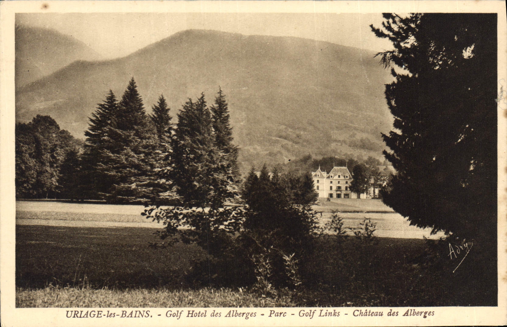 Uriage-les-Bains — Golf Hotel des Alberges, Parc, Golf Links, Château des Alberges — A. Binger