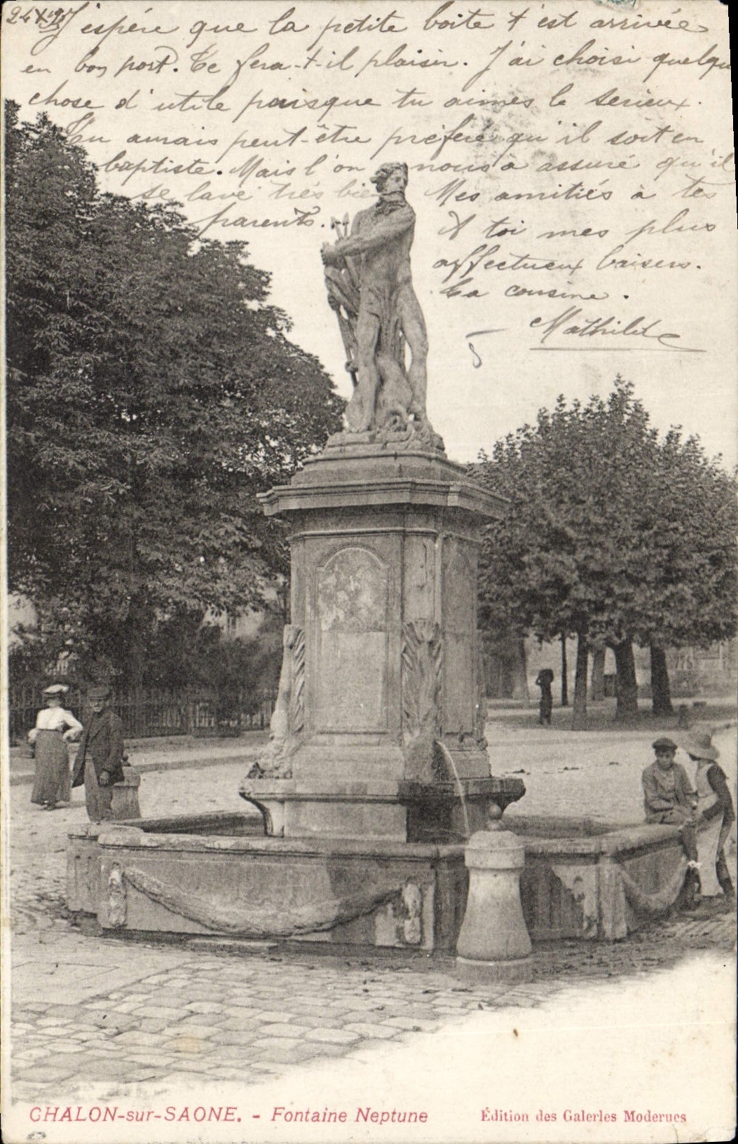 CPA Chalon sur Saone Fontaine Nepturne
