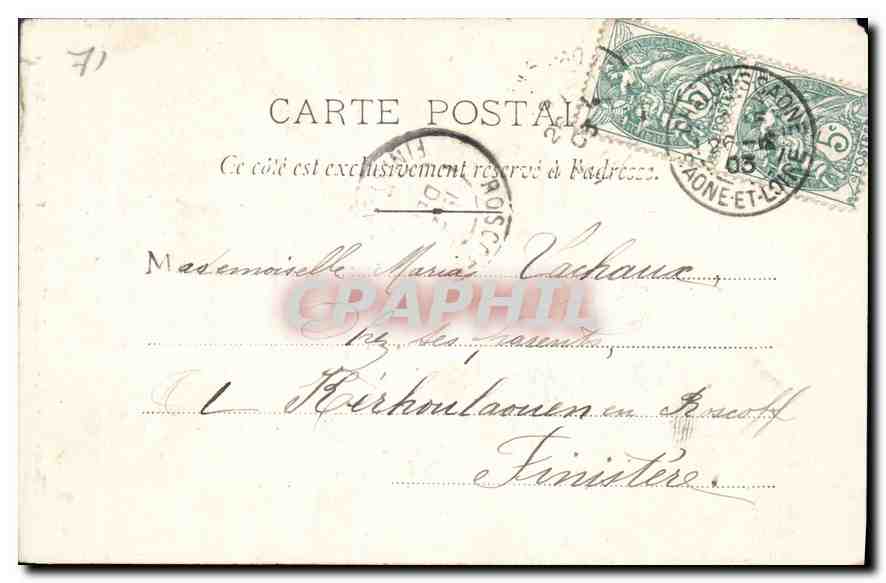 CPA Chalon sur Saone Fontaine Nepturne — Rückseite