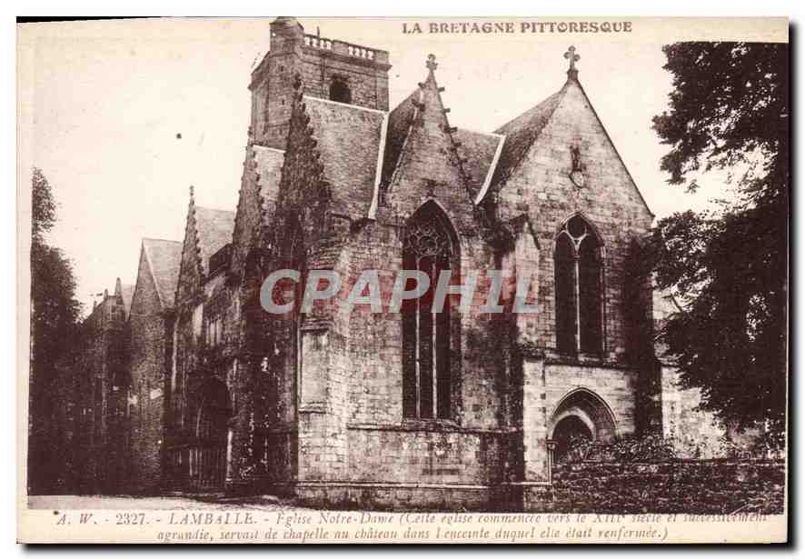 CPA Bretagne Pittoresque Lambailes Eglise Notre Dame (Cette Eglise commence vers XIIIe siecle servai