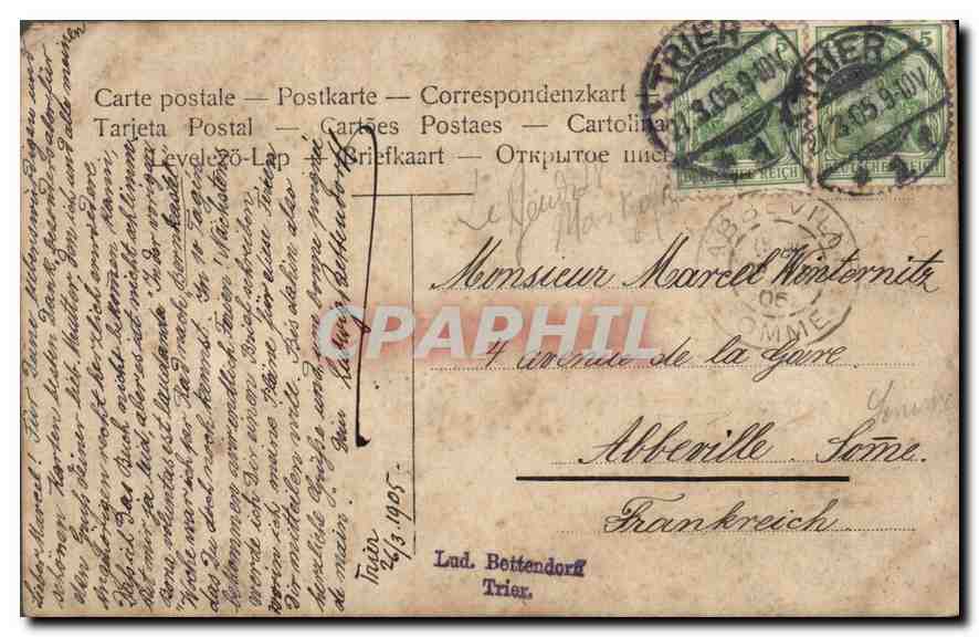 CPA Schiller — Rückseite