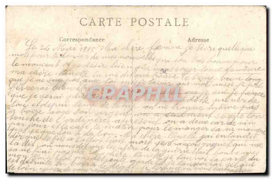 CPA Mont Saint Eloi (P de C) Guerre — Rückseite