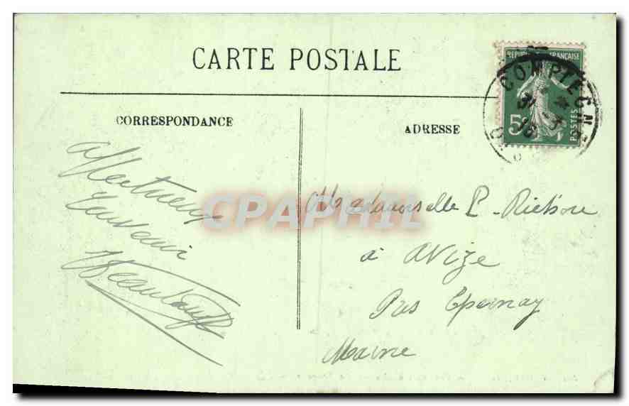 CPA Compiegne Parc du Chateau La Tonnelle — Rückseite