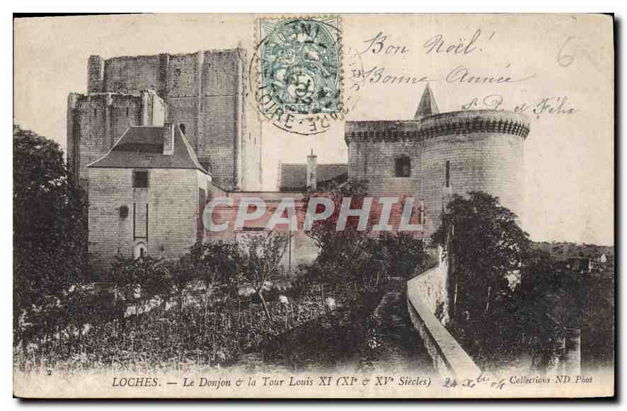 CPA Loches Le Donjon et la Tour Louis XIe Siecle)