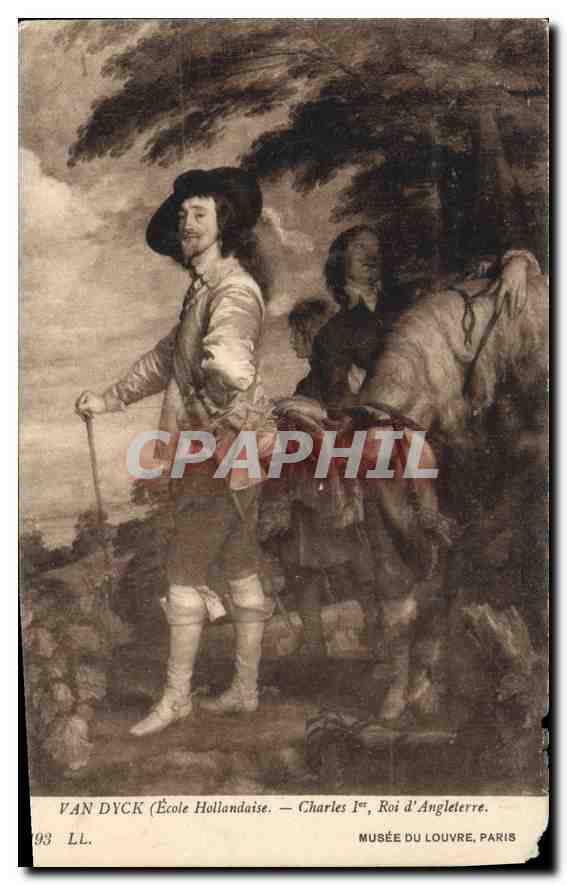 Charles Ier, Roi d'Angleterre — Peinture de Van Dyck — Musée du Louvre, Paris