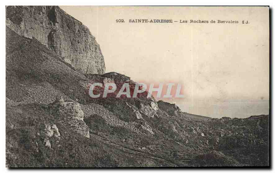 CPA Sainte Adresse Les Rochers de Barvalets