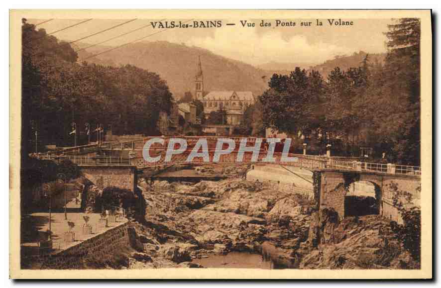 Vals-les-Bains — Vue des Ponts sur la Volane — Édition Artistic