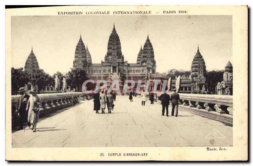 CPA Paris Exposition Coloniale Internationale Temple d'Angkor Vat