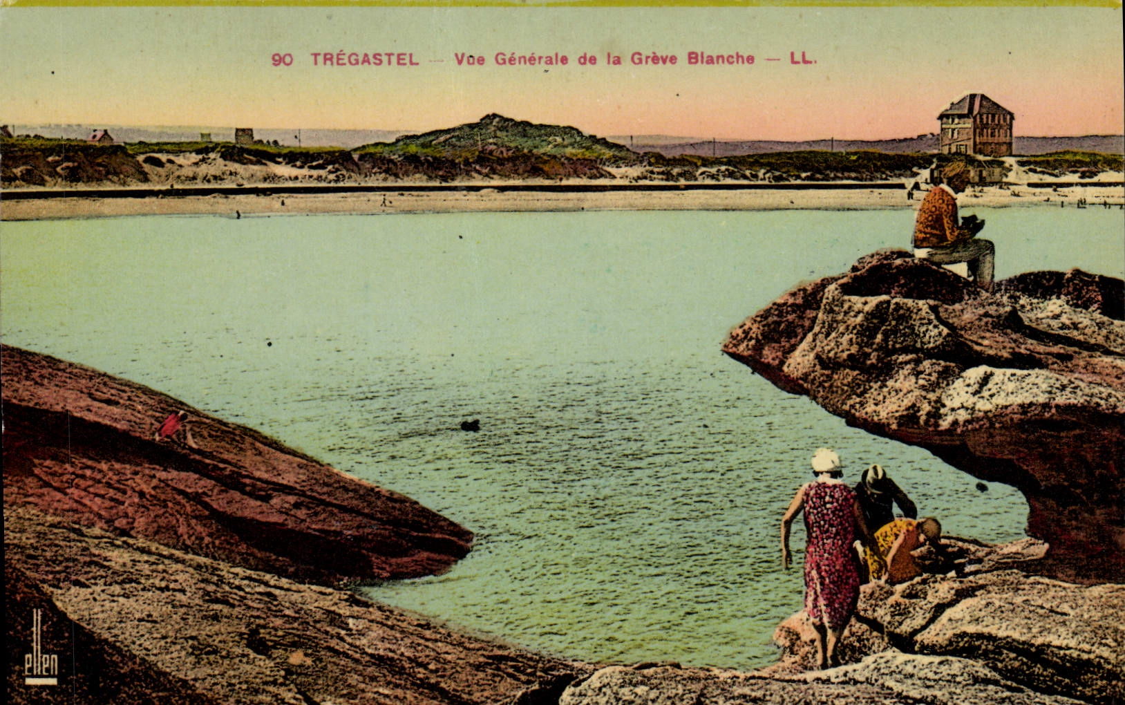 CPA Tregastel Vue generale de la Greve Blanche