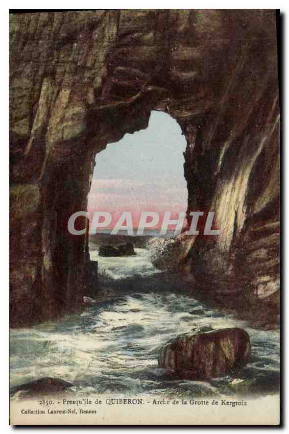 CPA Presqu'ile de Quiberon Arche de la Grotte de Kergroix
