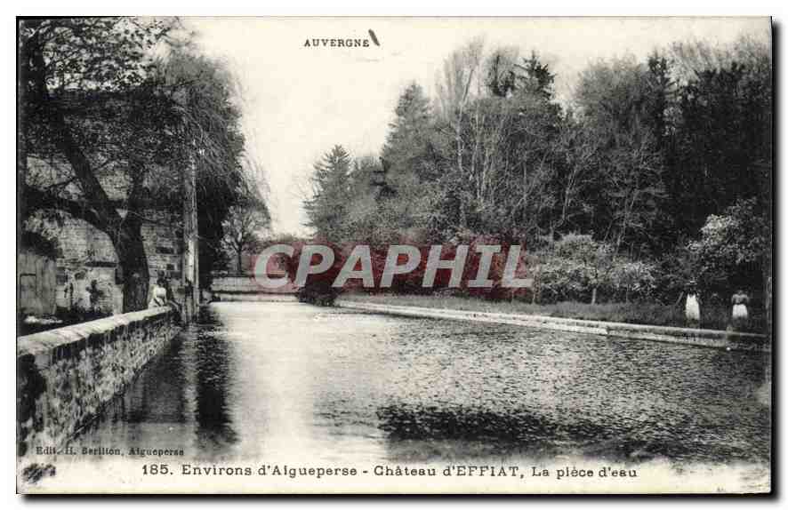 CPA Auvergne Environs d'Algueperse Chateau d'Effiat La Place d'eau