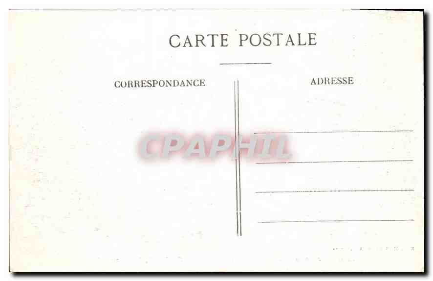 CPA Auvergne Environs d'Algueperse Chateau d'Effiat La Place d'eau — Verso
