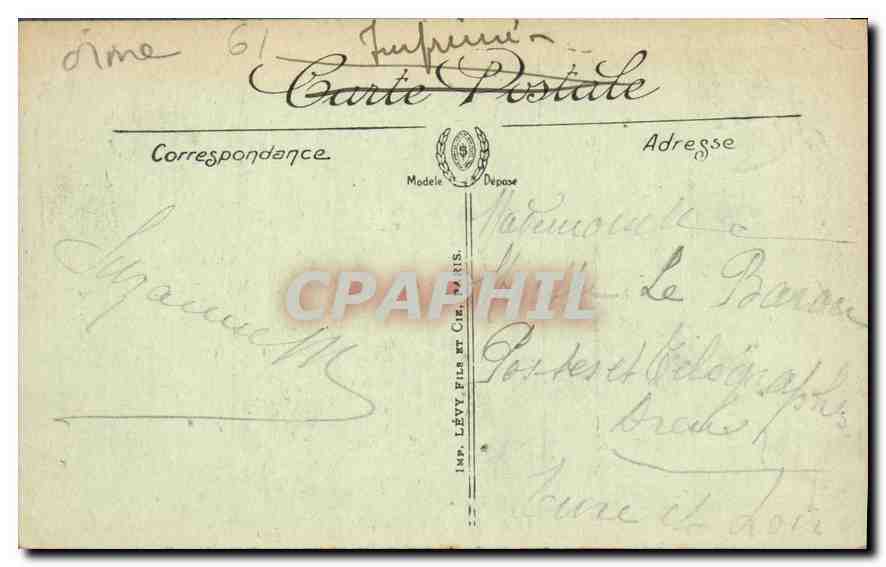 CPA Foret de Belleme Le Rond Point des Sept Bras — Back