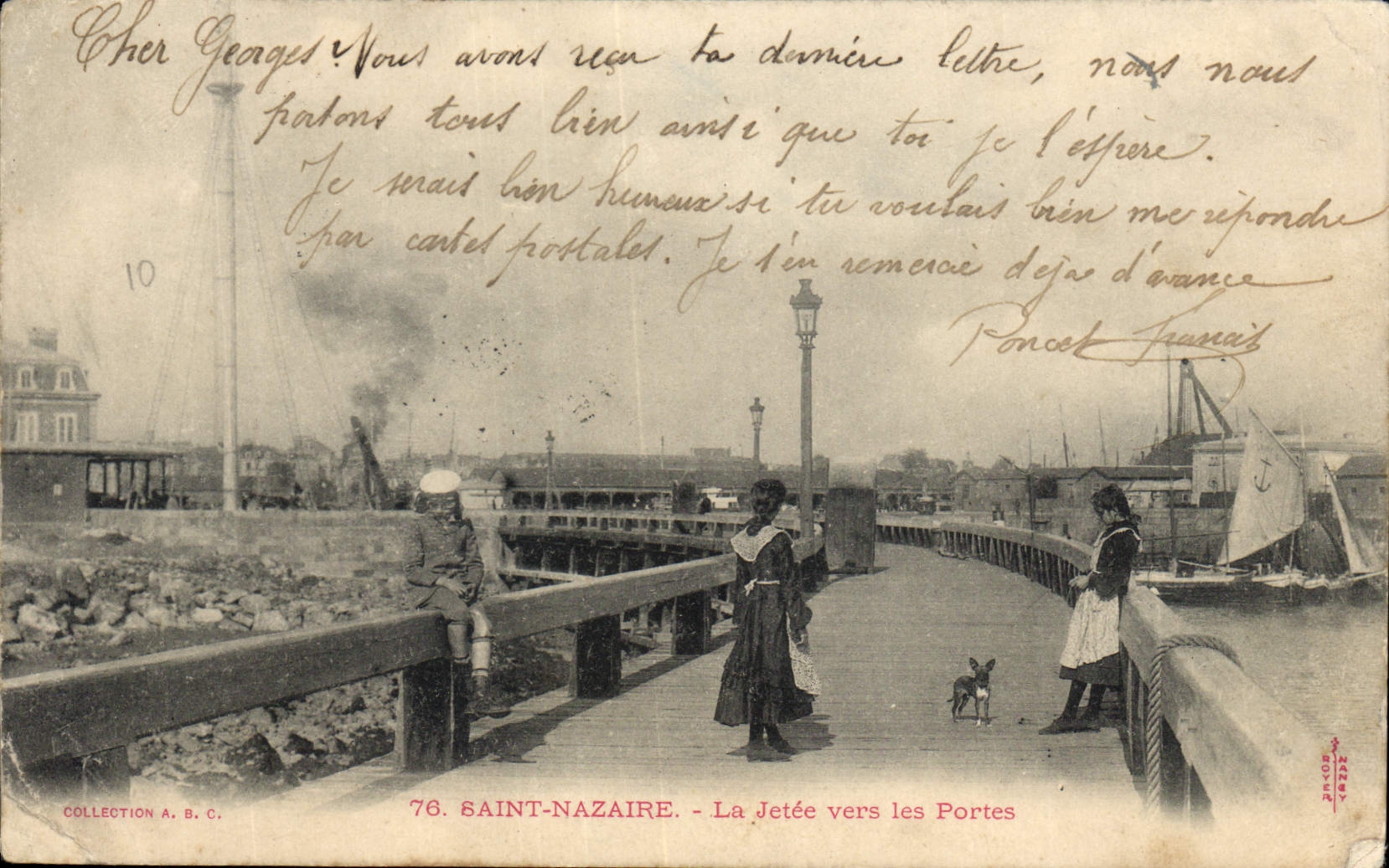 CPA Saint Nazaire La Jetee vers les Portes