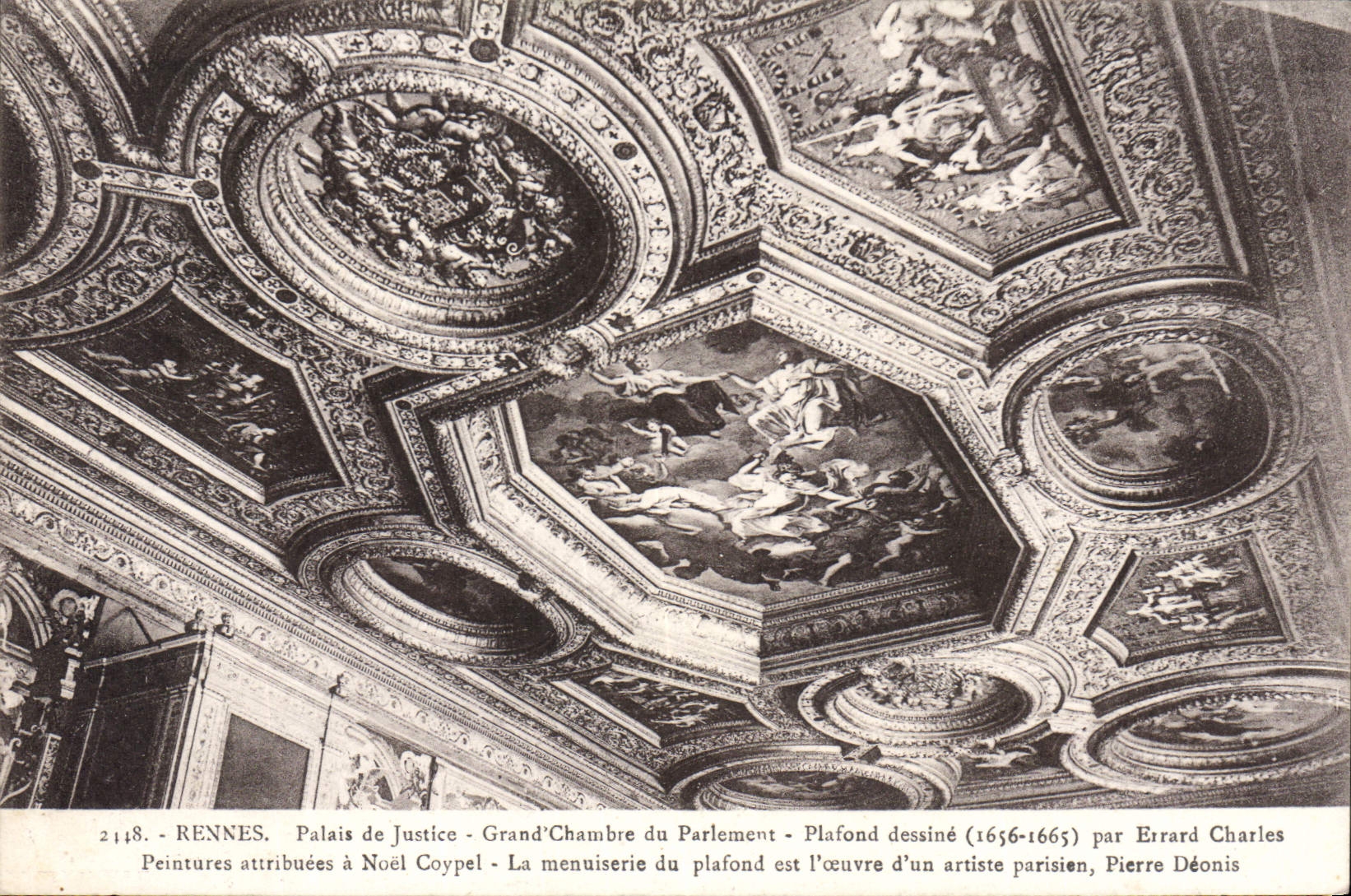 CPA Rennes Palais de Justice Grand Chambre du Parlement Plafond dessine par Errard Charles Peintures