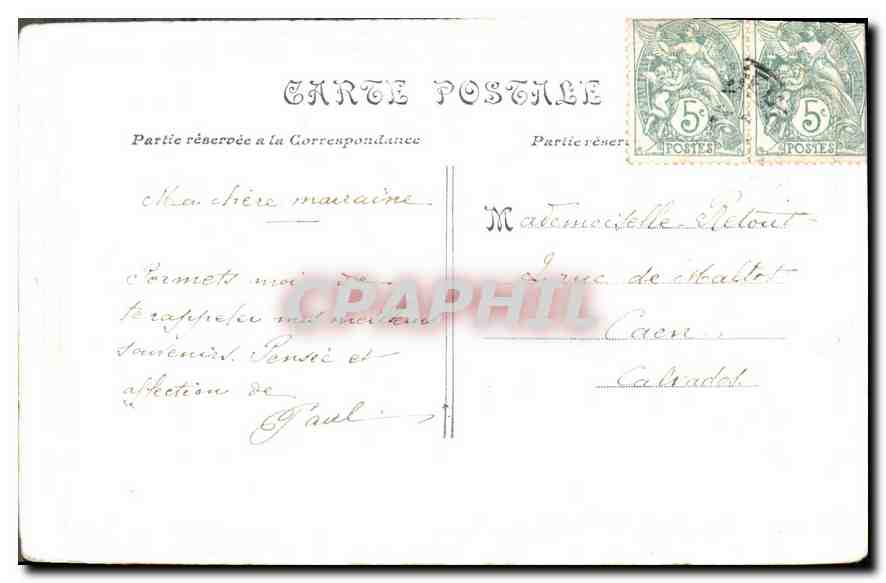 CPA Fantaisie Fleurs — Rückseite