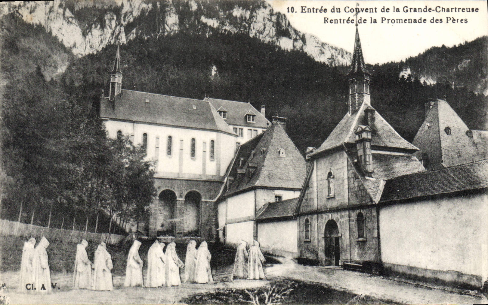 Eingang des Konvents von la Grande-Chartreuse — Eingang der Promenade der Väter — CL.A.V.