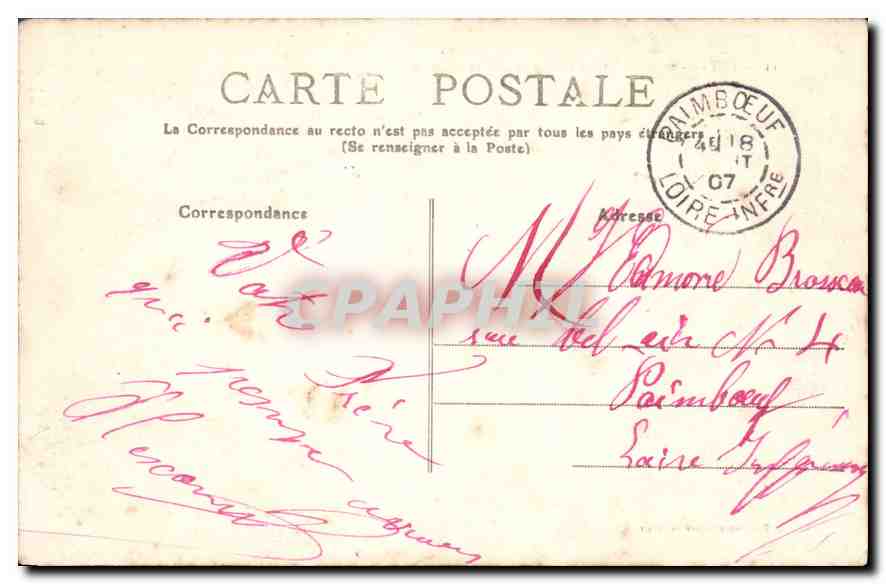 CPA Cette Station Balneaire Coup de Mer et Tempete — Back