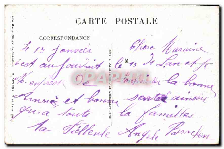 CPA Reims Sur le Parvis de la Cathedrale — Verso